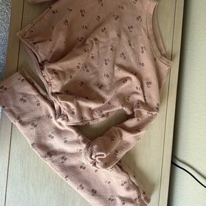 Pink floral matching set